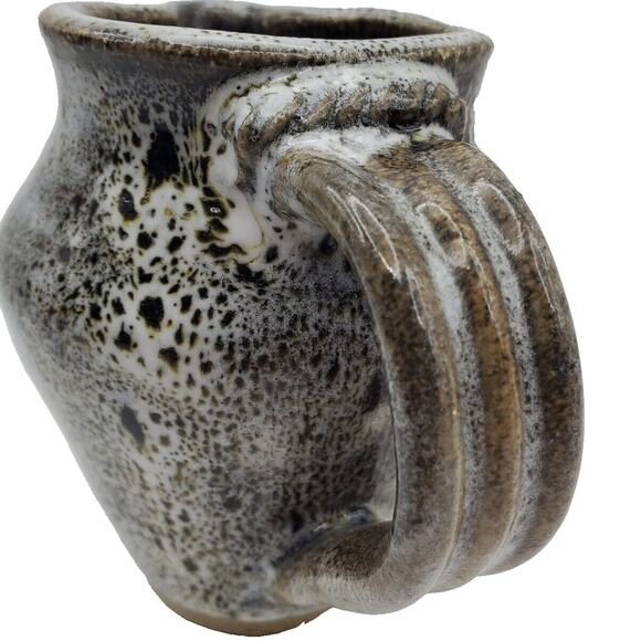 Rustic Studio Art Pottery Jug Signed Ceramic Creamer Small Pitcher Flower Vase - Picture 1 of 7